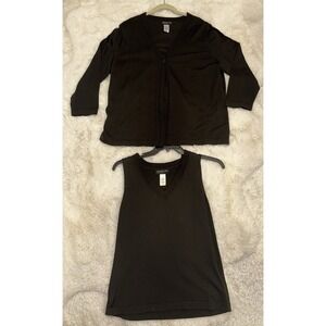 Jones New York Collection‎ Woman 2 Piece Cardigan (Size 1X) And Tank (Size L)